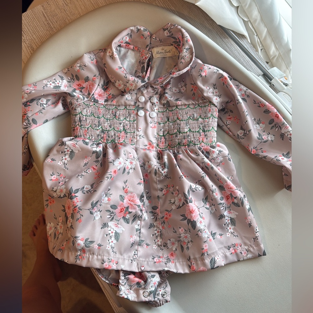 Floral Baby Long Sleeve Outfit